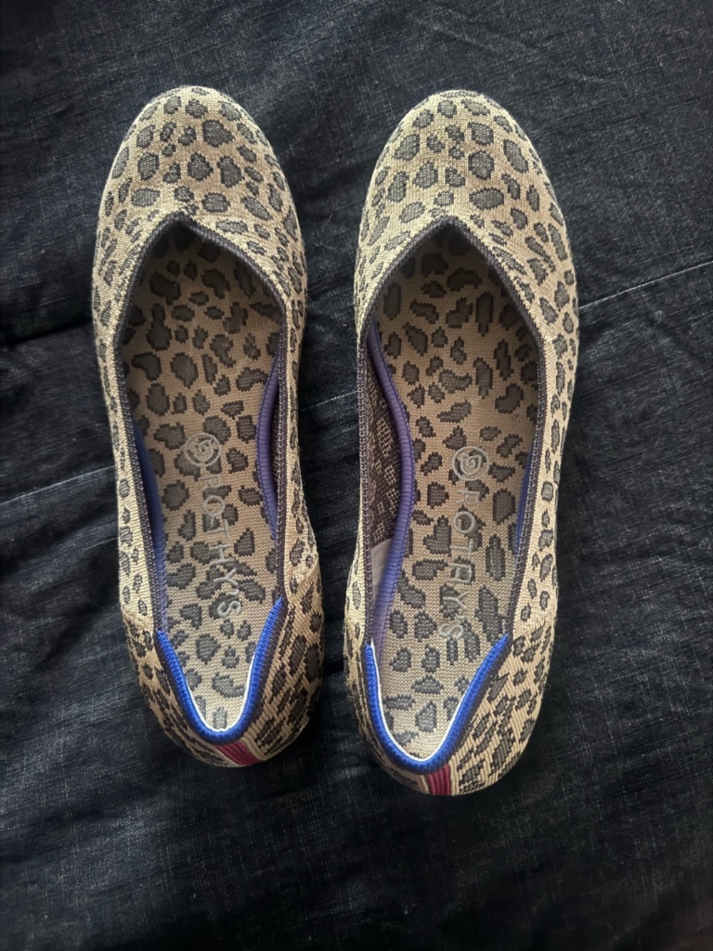 Rothy’s The Round Two Leopard Print Shoe Flat